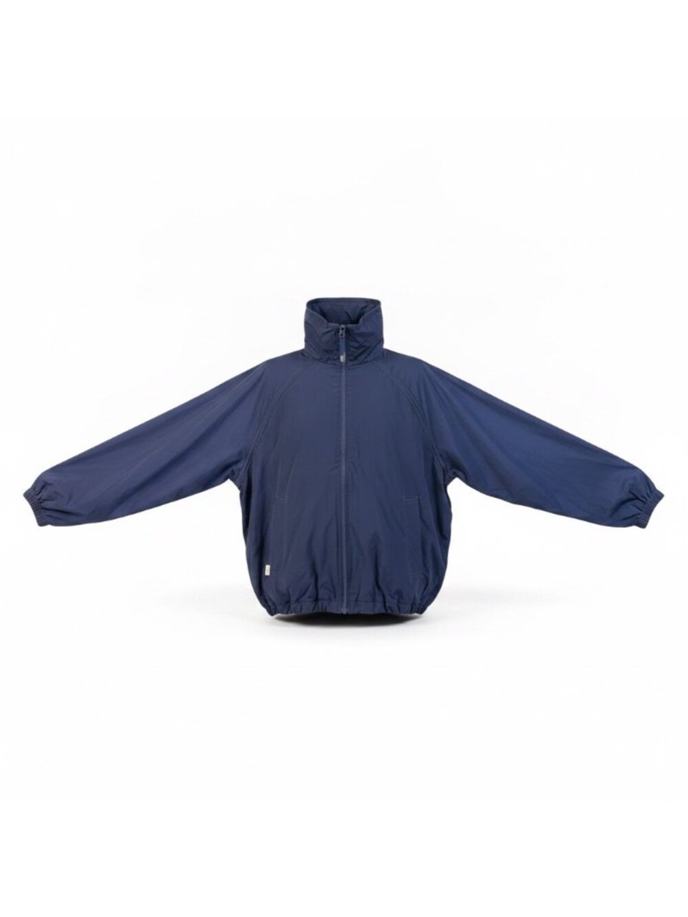Athleta Womens Navy Nylon Zip-Up Lightweight Windbreaker Jacket Size M